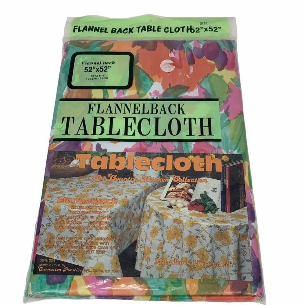 Vintage Vinyl Flannelback Tablecloth‎ 52